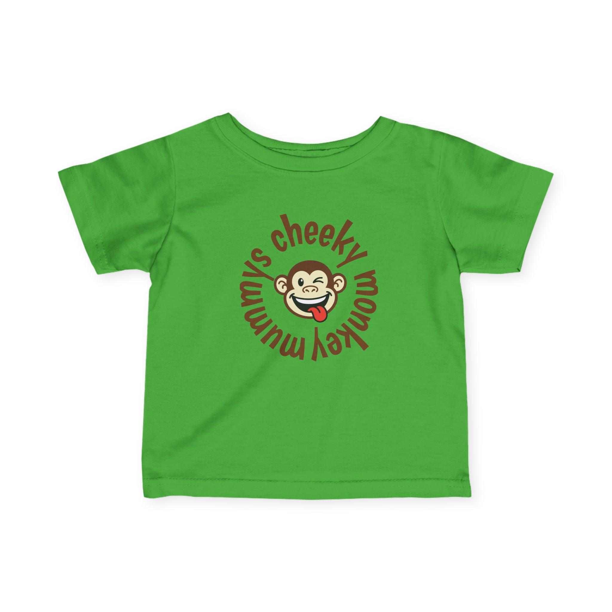 Cute Infant Tshirt - mummys cheeky monkey - Graphic Baby Tee Shirt - 100% Cotton