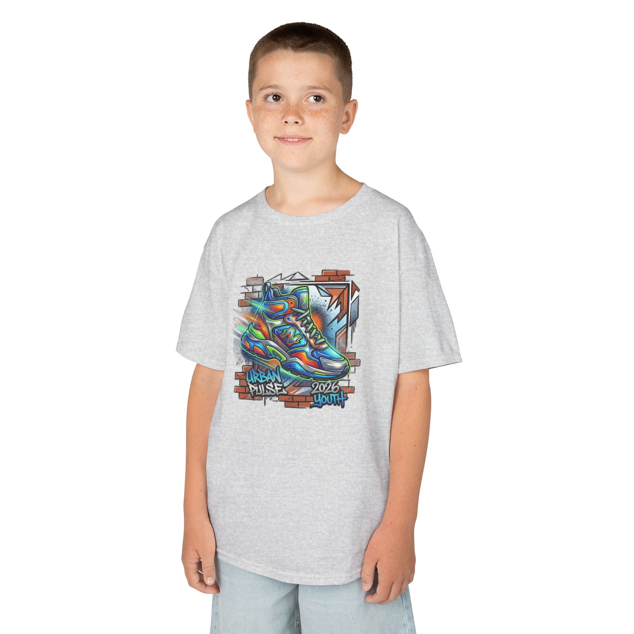 Kids Urban Trainer Tee — Graffiti Street Sneaker Design - 100% Cotton