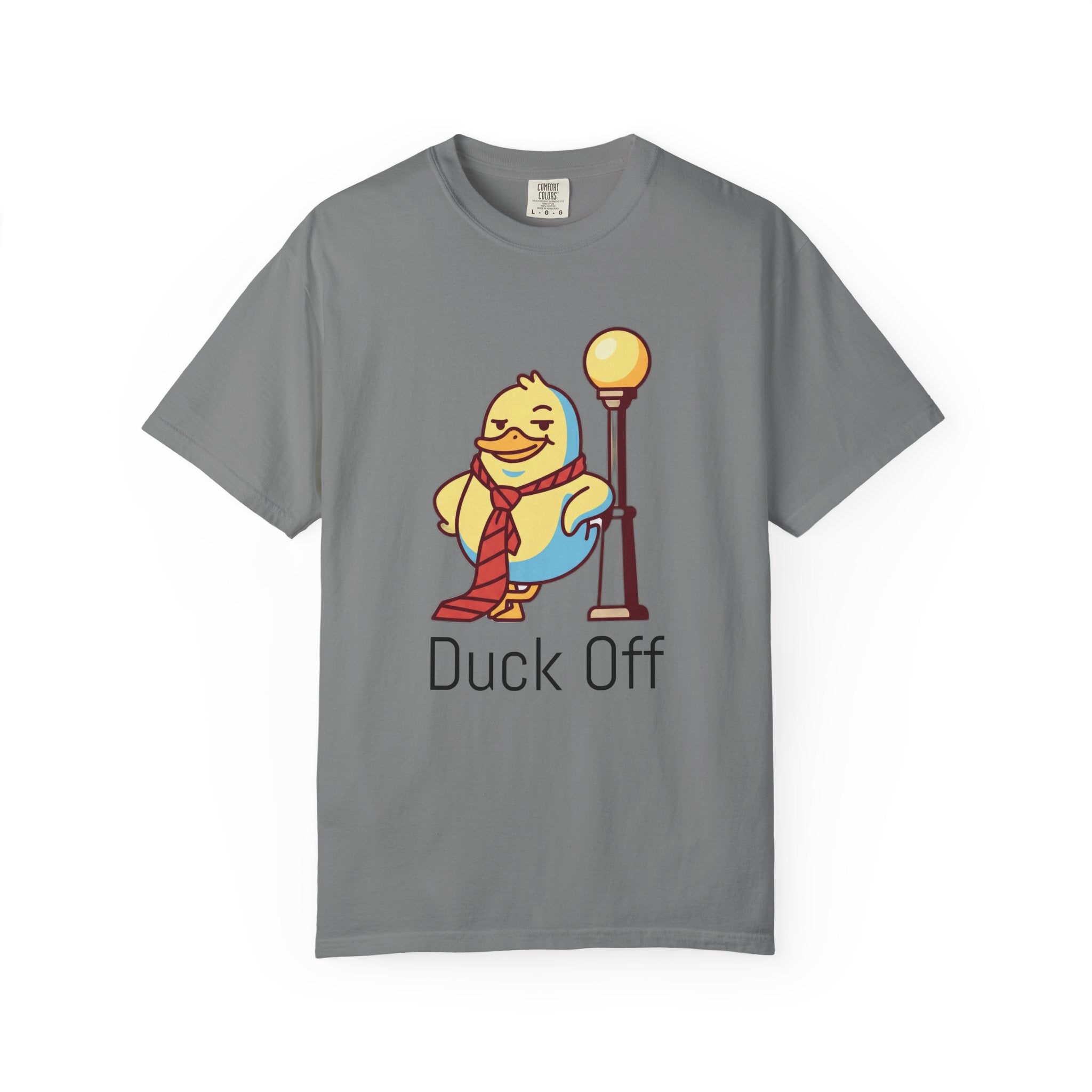 Duck Off T-Shirt — Kawaii Cheeky Duck in Red Tie - 100% Cotton