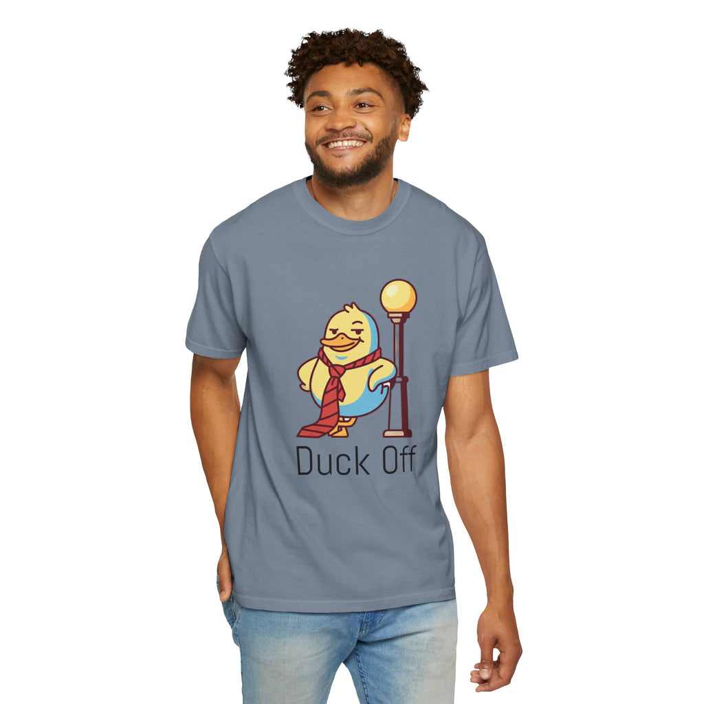 Duck Off T-Shirt — Kawaii Cheeky Duck in Red Tie - 100% Cotton
