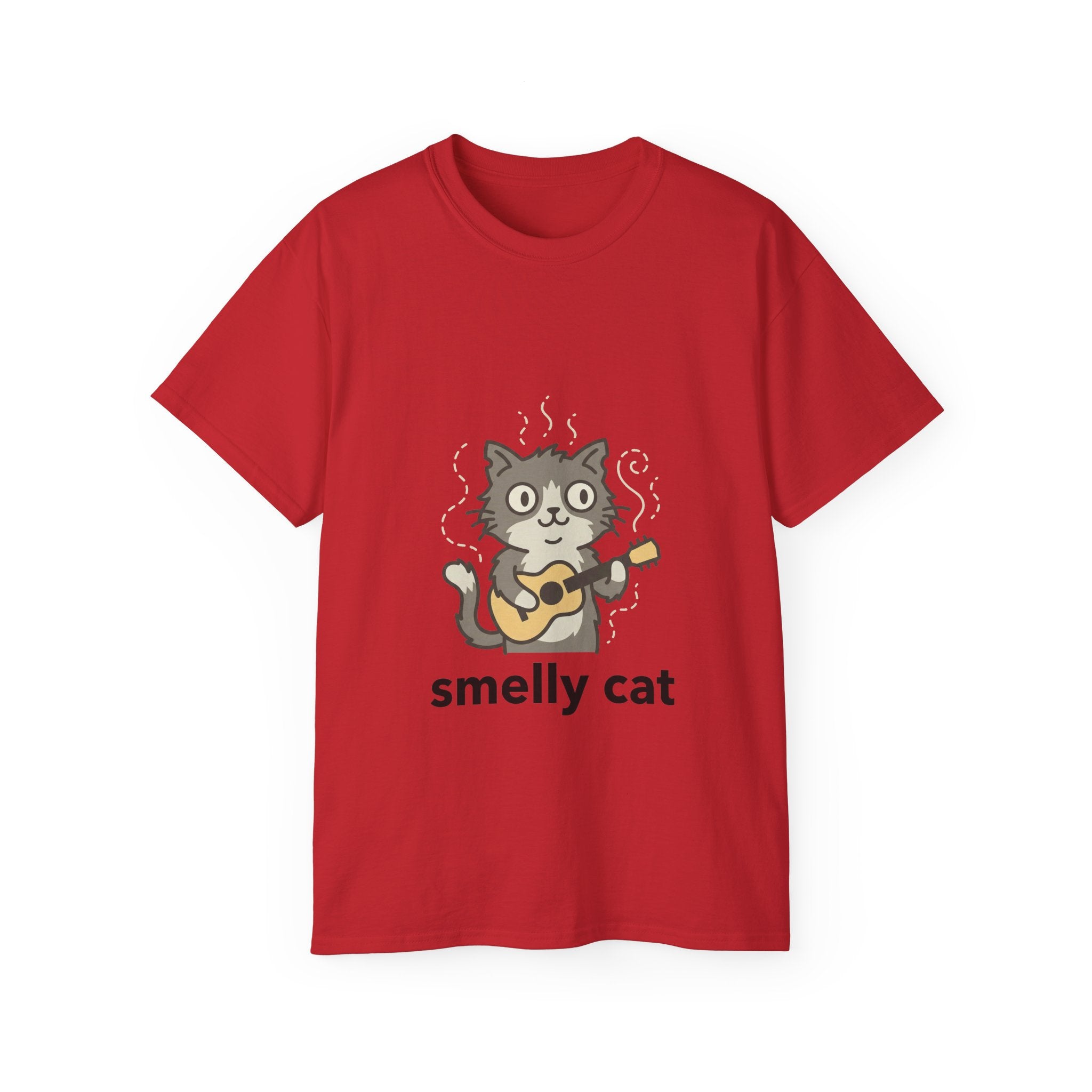 Smelly Cat Guitar Cat T-Shirt - Funny Friends Parody Tee for Fans - 100% Cotton