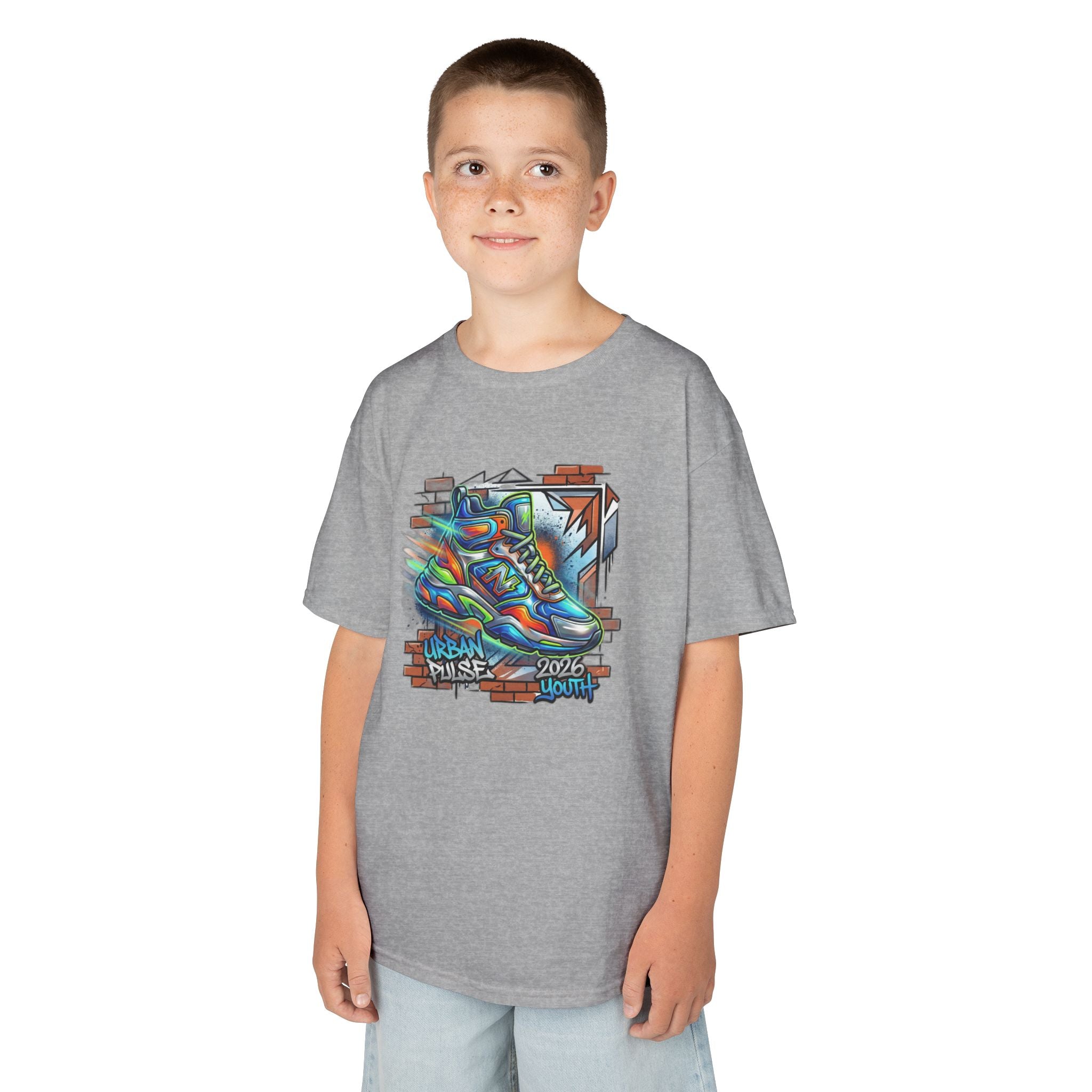 Kids Urban Trainer Tee — Graffiti Street Sneaker Design - 100% Cotton
