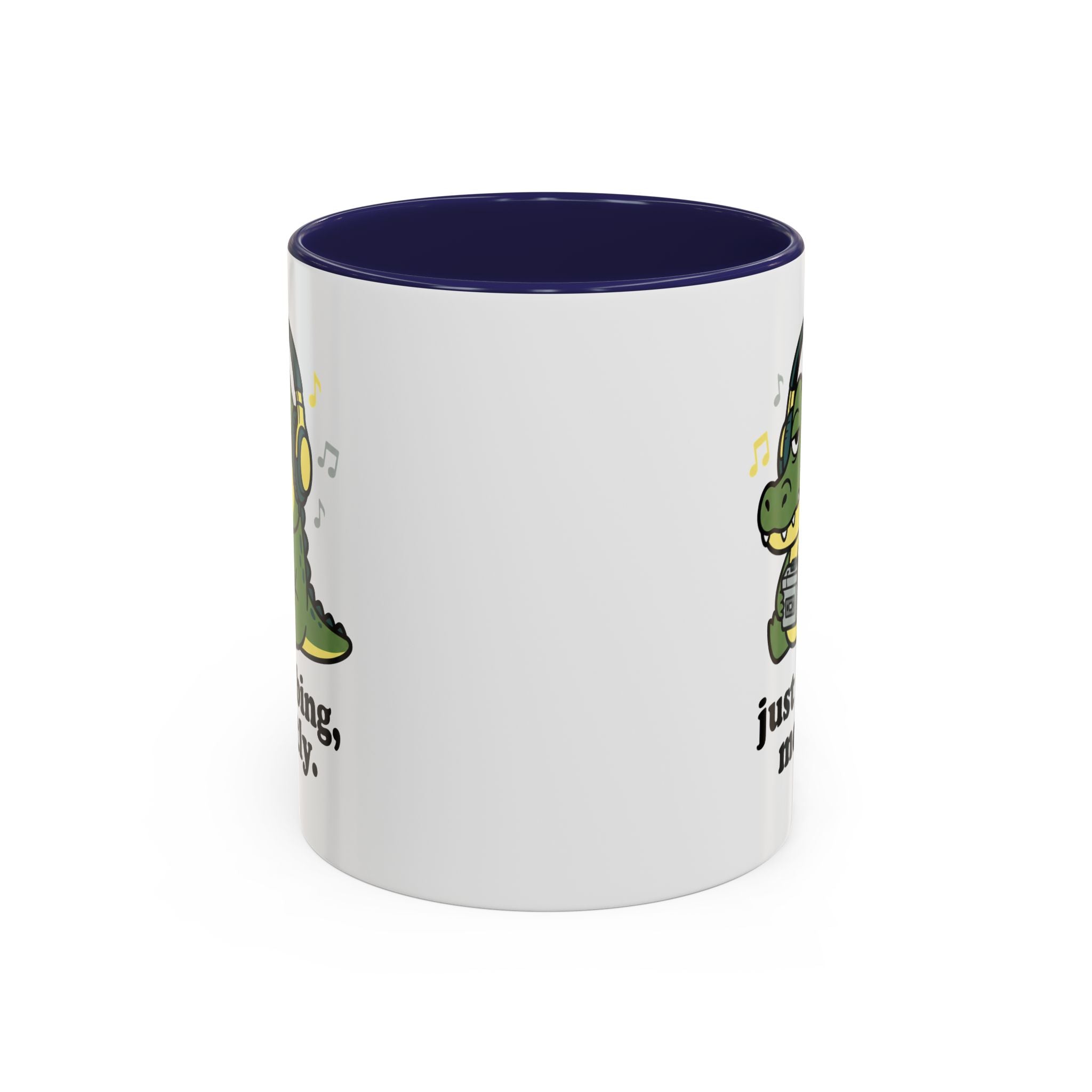 Just Vibing Mostly Mug - Cute Alligator Coffee Cup (11/15oz)
