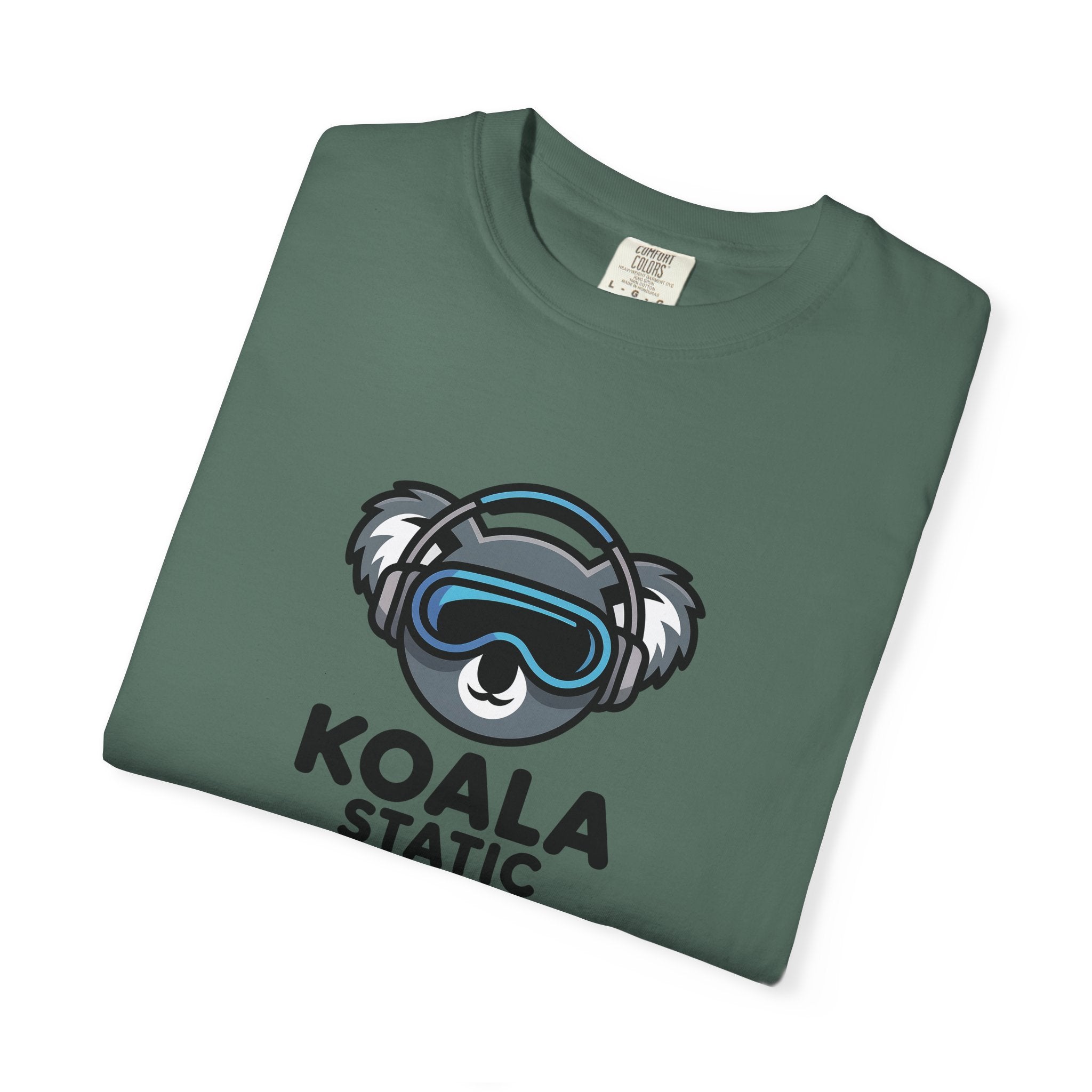 Koala Static Headphones Tee — Retro 90s Chill Graphic T-Shirt - 100% Cotton