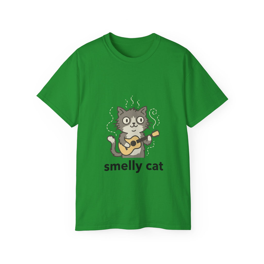 Smelly Cat Guitar Cat T-Shirt - Funny Friends Parody Tee for Fans - 100% Cotton
