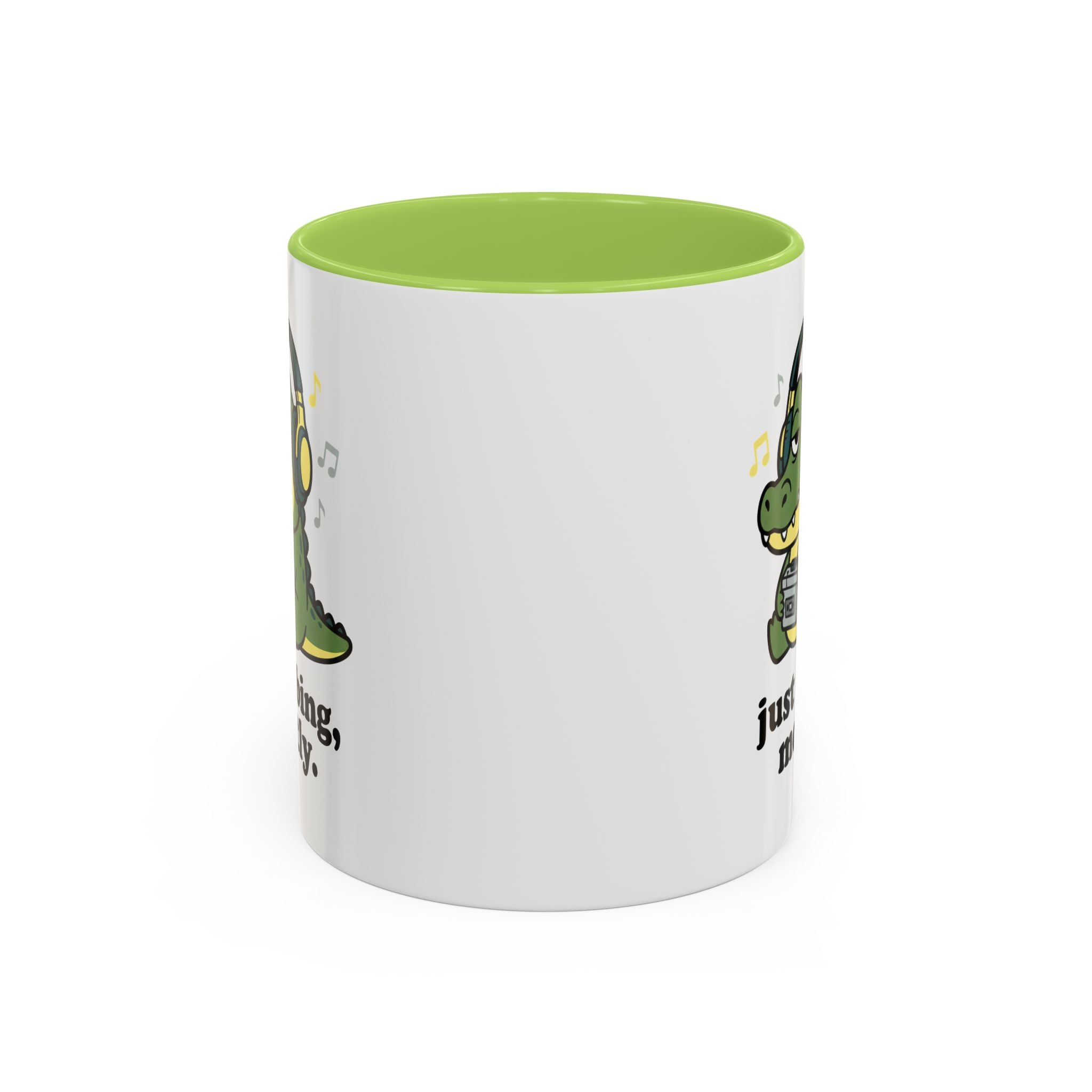 Just Vibing Mostly Mug - Cute Alligator Coffee Cup (11/15oz)