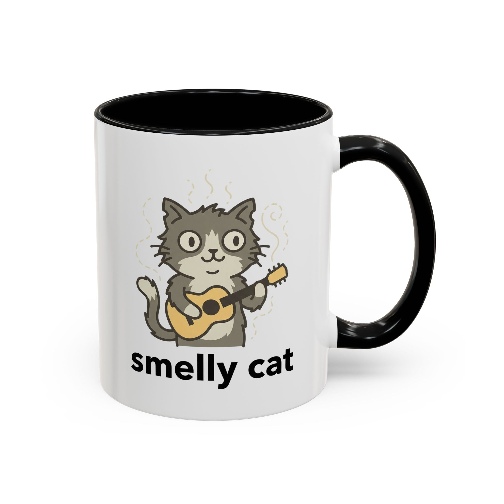 Smelly Cat Guitar Cat Accent Coffee Mug – Funny Friends Sitcom Cat Lover Gift