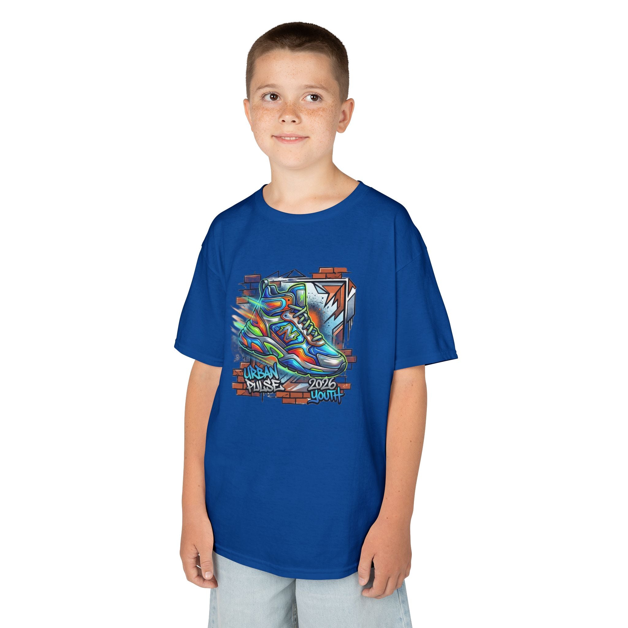 Kids Urban Trainer Tee — Graffiti Street Sneaker Design - 100% Cotton