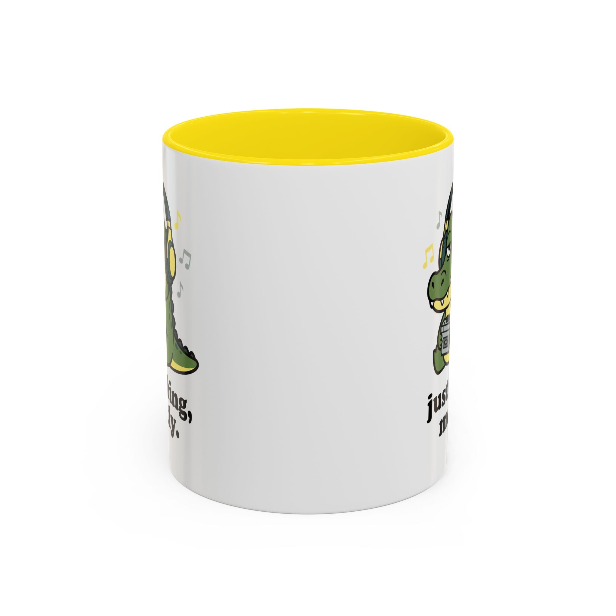 Just Vibing Mostly Mug - Cute Alligator Coffee Cup (11/15oz)