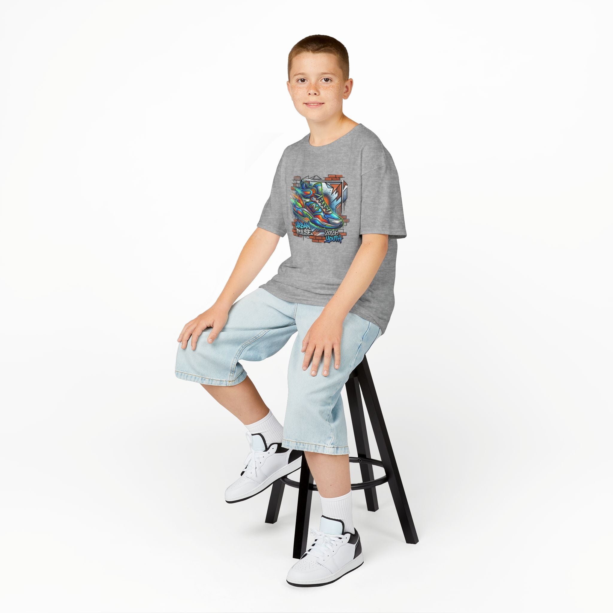 Kids Urban Trainer Tee — Graffiti Street Sneaker Design - 100% Cotton