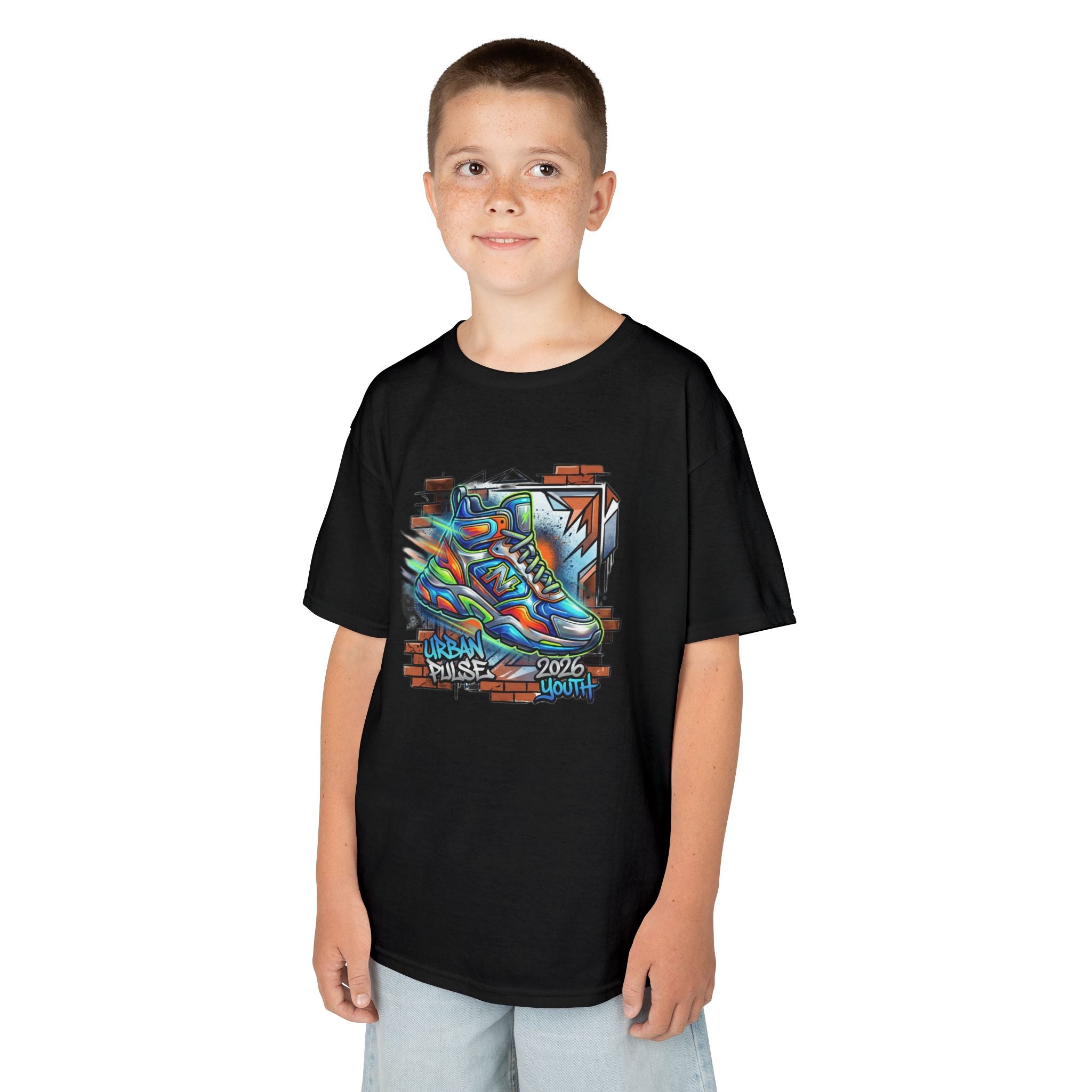 Kids Urban Trainer Tee — Graffiti Street Sneaker Design - 100% Cotton