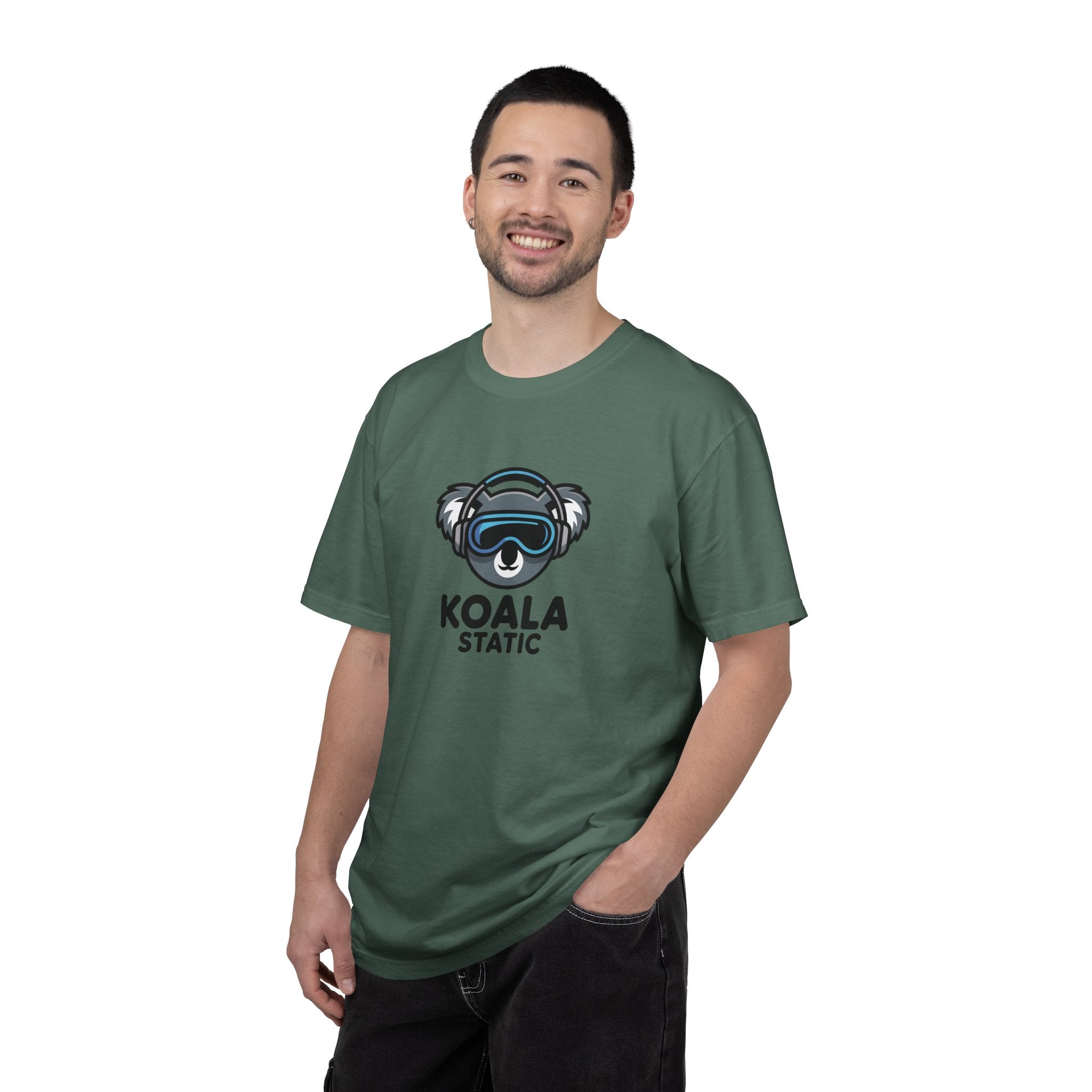 Koala Static Headphones Tee — Retro 90s Chill Graphic T-Shirt - 100% Cotton