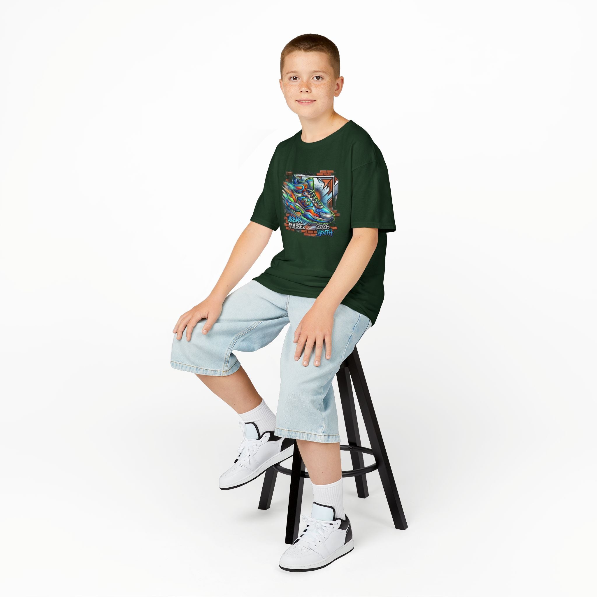 Kids Urban Trainer Tee — Graffiti Street Sneaker Design - 100% Cotton
