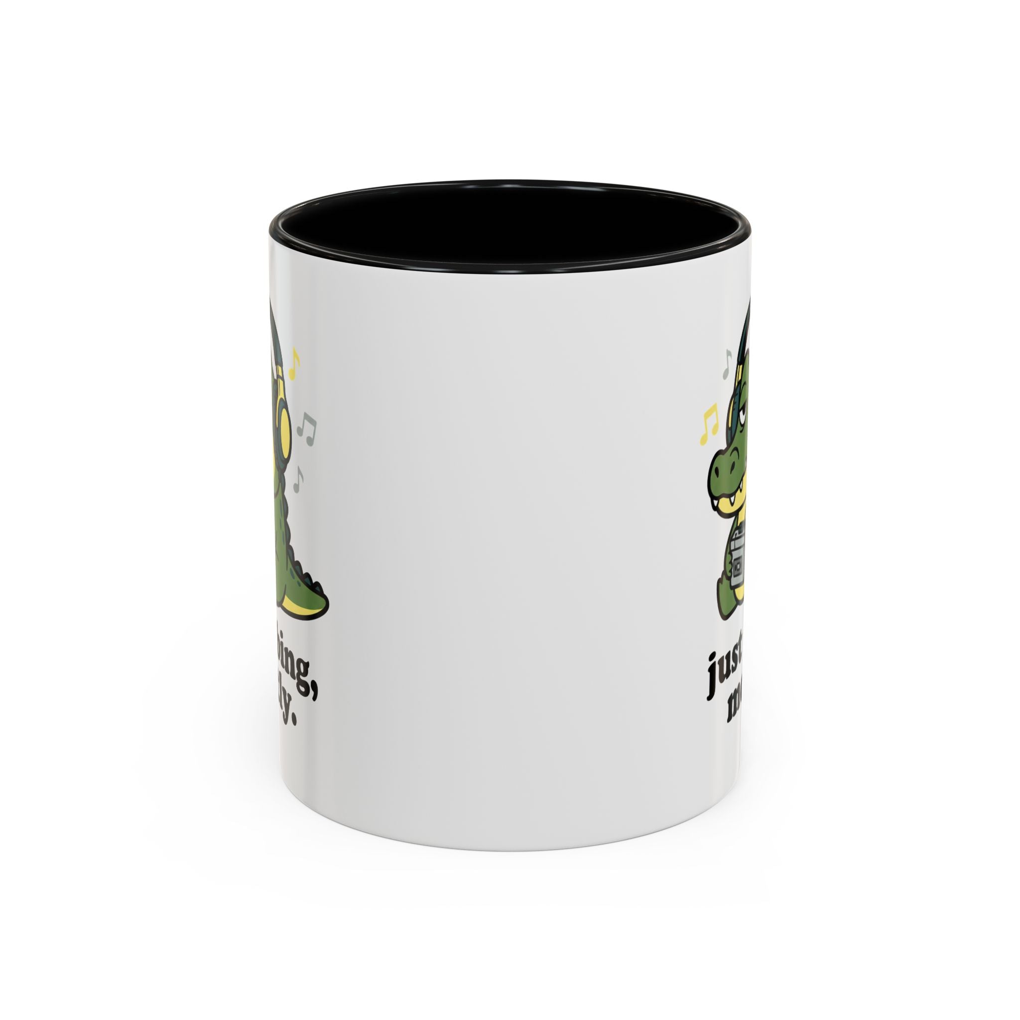 Just Vibing Mostly Mug - Cute Alligator Coffee Cup (11/15oz)
