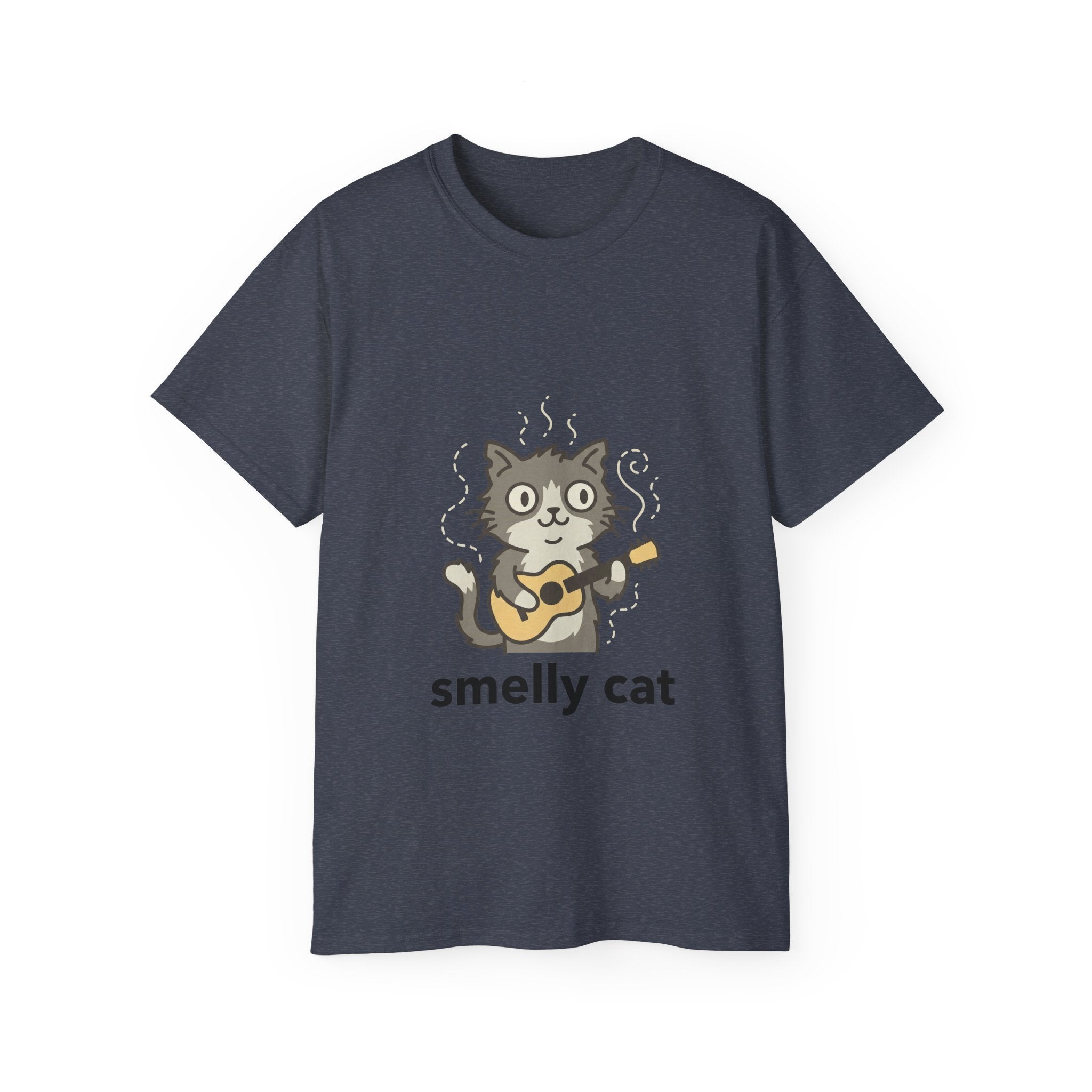 Smelly Cat Guitar Cat T-Shirt - Funny Friends Parody Tee for Fans - 100% Cotton