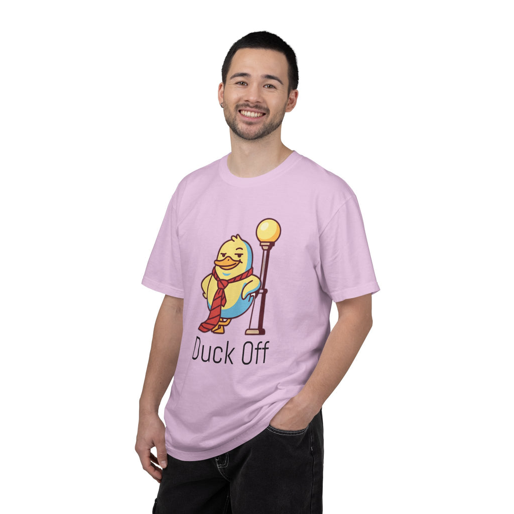Duck Off T-Shirt — Kawaii Cheeky Duck in Red Tie - 100% Cotton