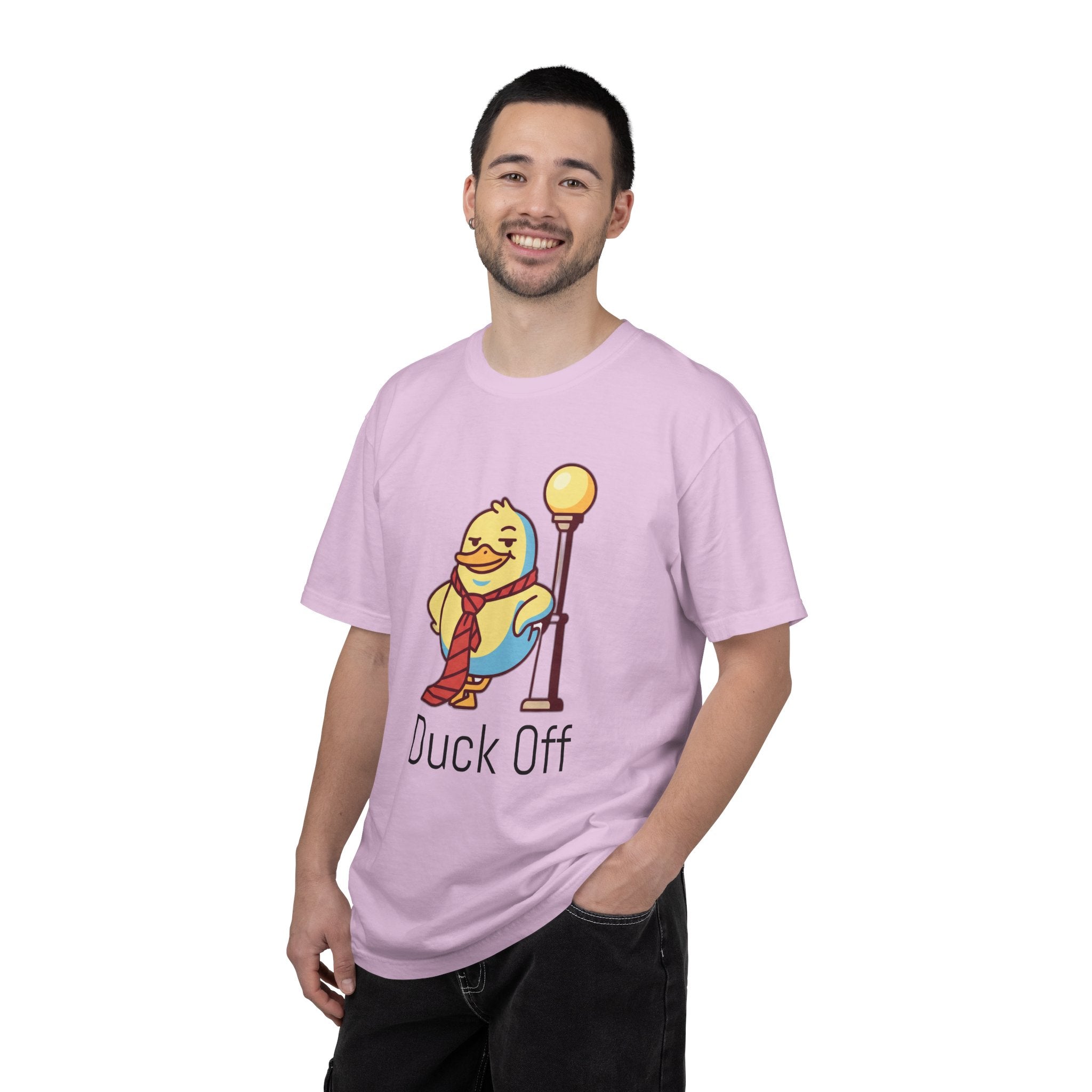 Duck Off T-Shirt — Kawaii Cheeky Duck in Red Tie - 100% Cotton