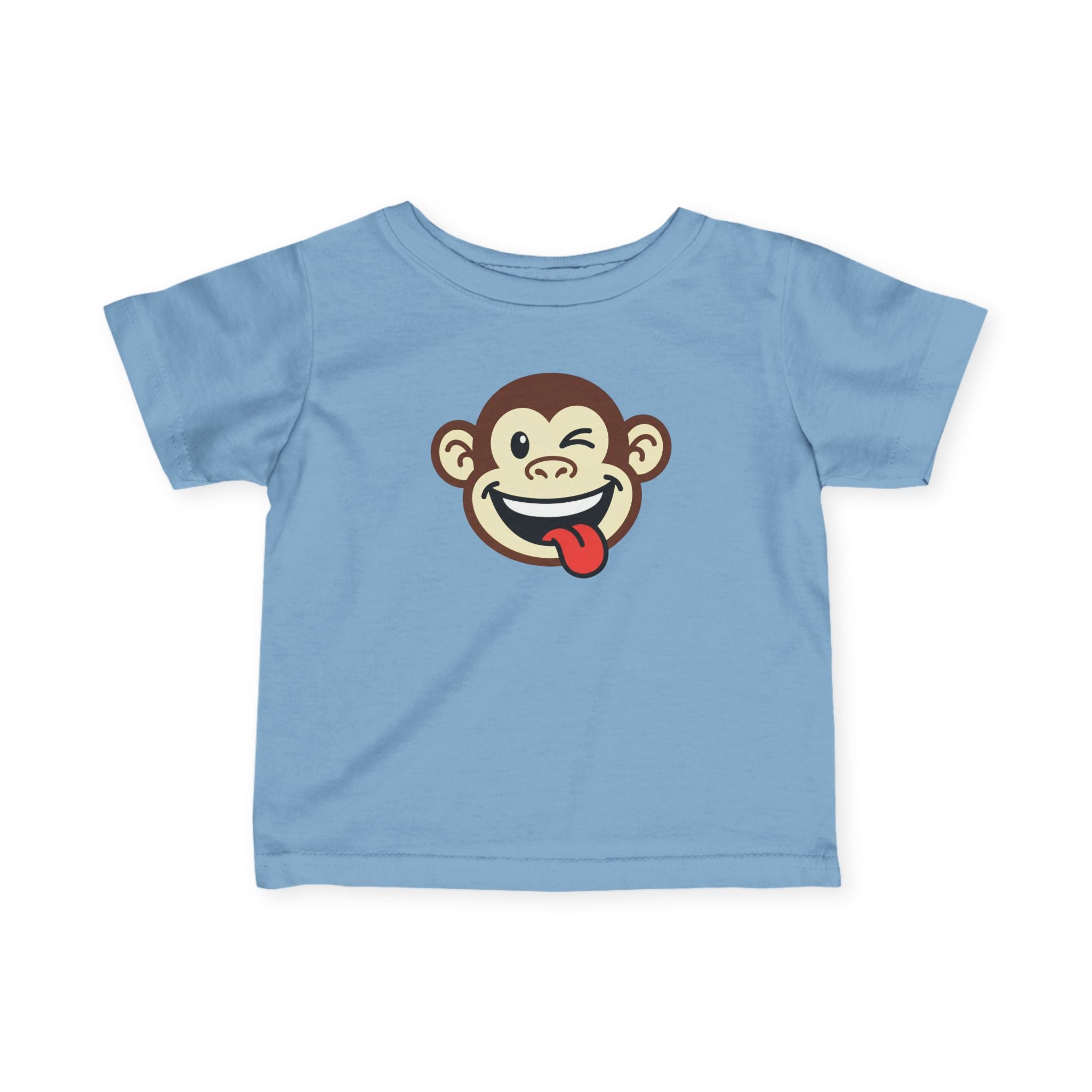 Infant Monkey Tee — Cute Winking Monkey Graphic Baby T‑Shirt