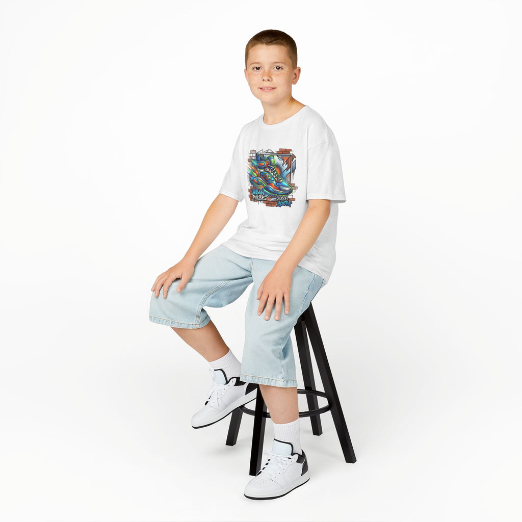Kids Urban Trainer Tee — Graffiti Street Sneaker Design - 100% Cotton