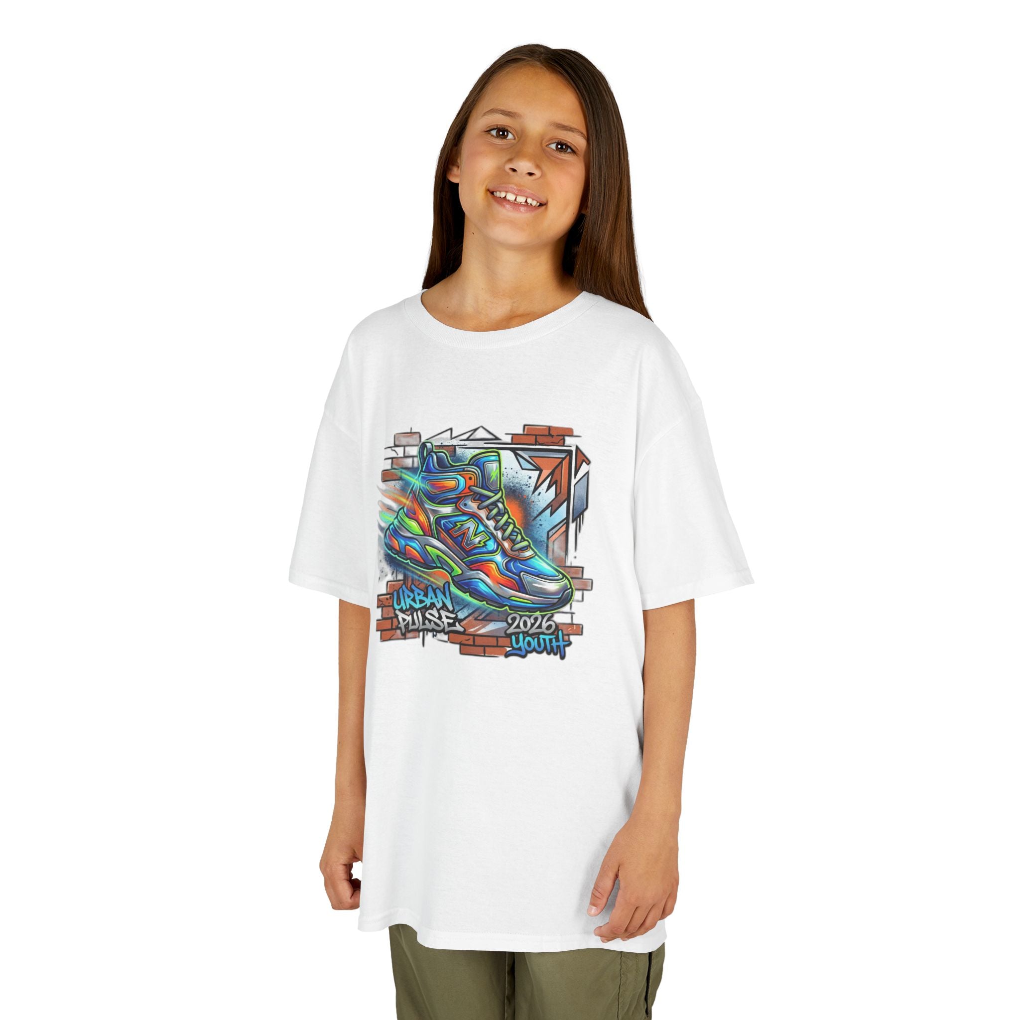 Kids Urban Trainer Tee — Graffiti Street Sneaker Design - 100% Cotton