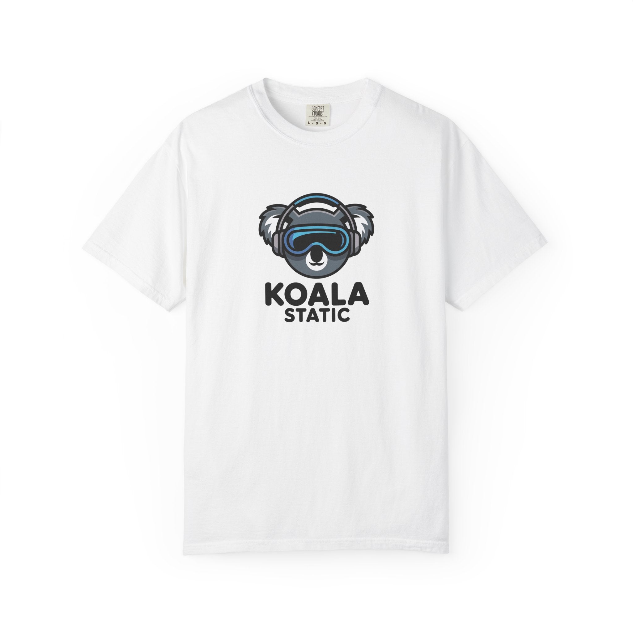 Koala Static Headphones Tee — Retro 90s Chill Graphic T-Shirt - 100% Cotton