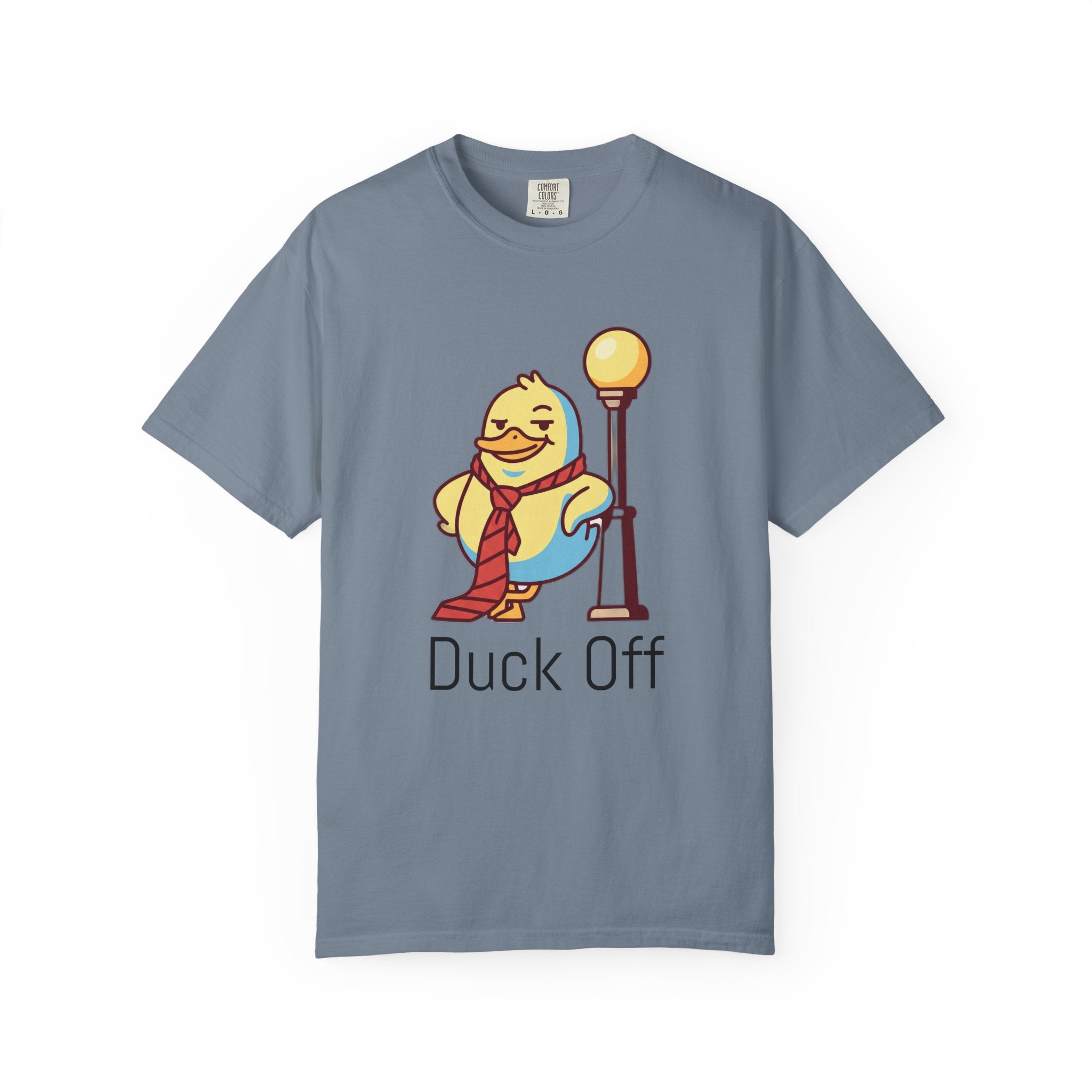 Duck Off T-Shirt — Kawaii Cheeky Duck in Red Tie - 100% Cotton