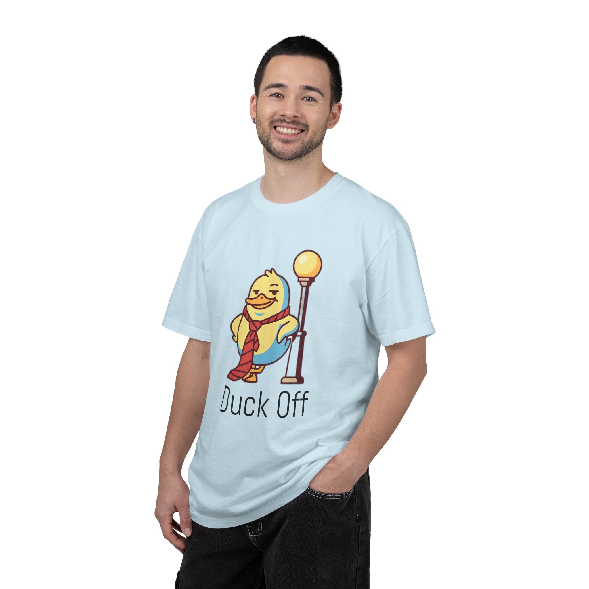 Duck Off T-Shirt — Kawaii Cheeky Duck in Red Tie - 100% Cotton