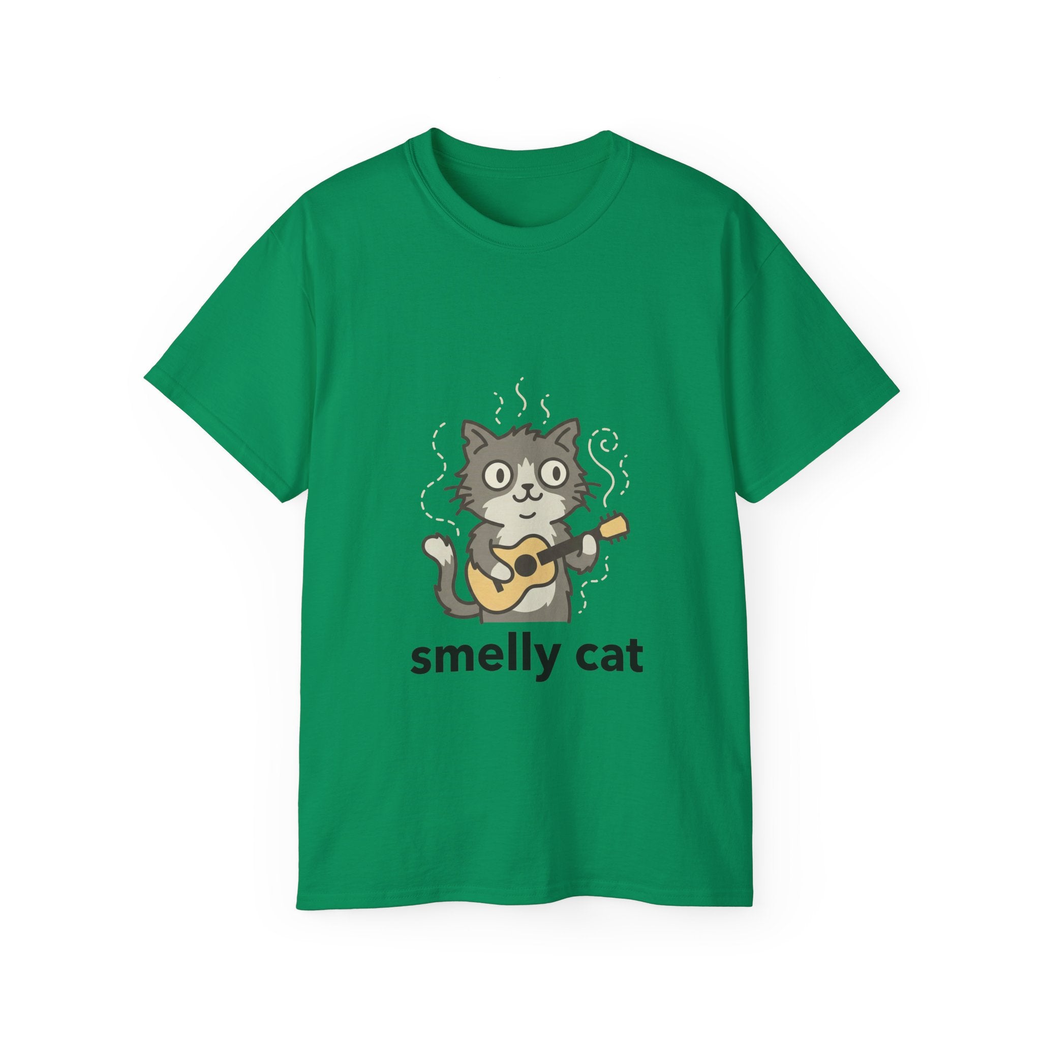 Smelly Cat Guitar Cat T-Shirt - Funny Friends Parody Tee for Fans - 100% Cotton
