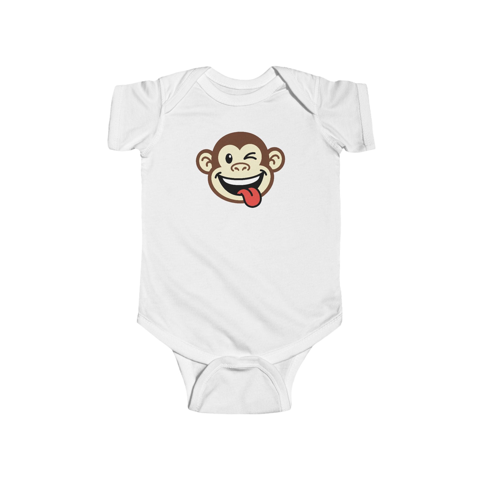 Cheeky Monkey Infant Bodysuit – Cute Tongue-Out Monkey Baby Onesie