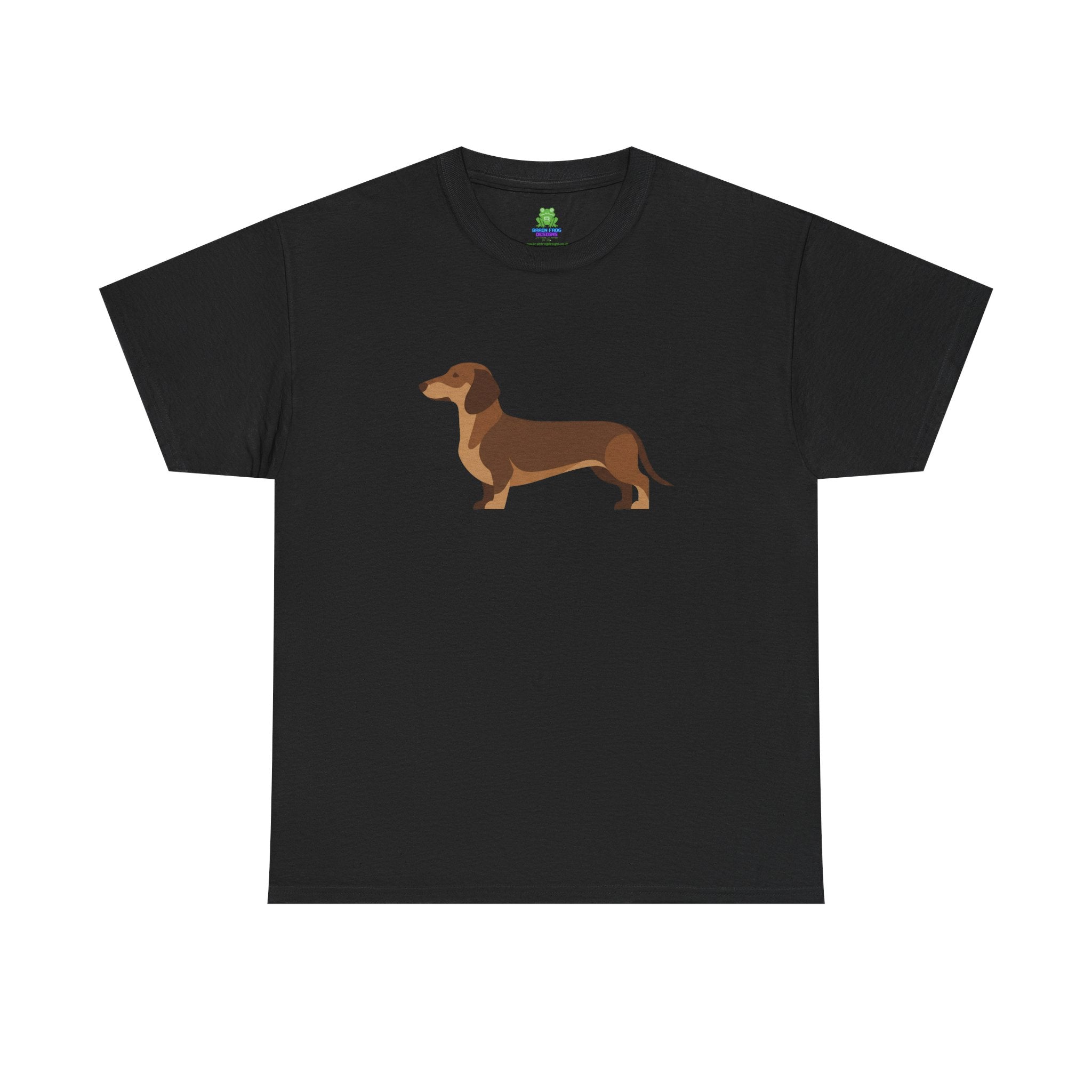 Dachshund Dog T‑Shirt — Cute Brown Sausage Dog Graphic Tee - 100% Cotton