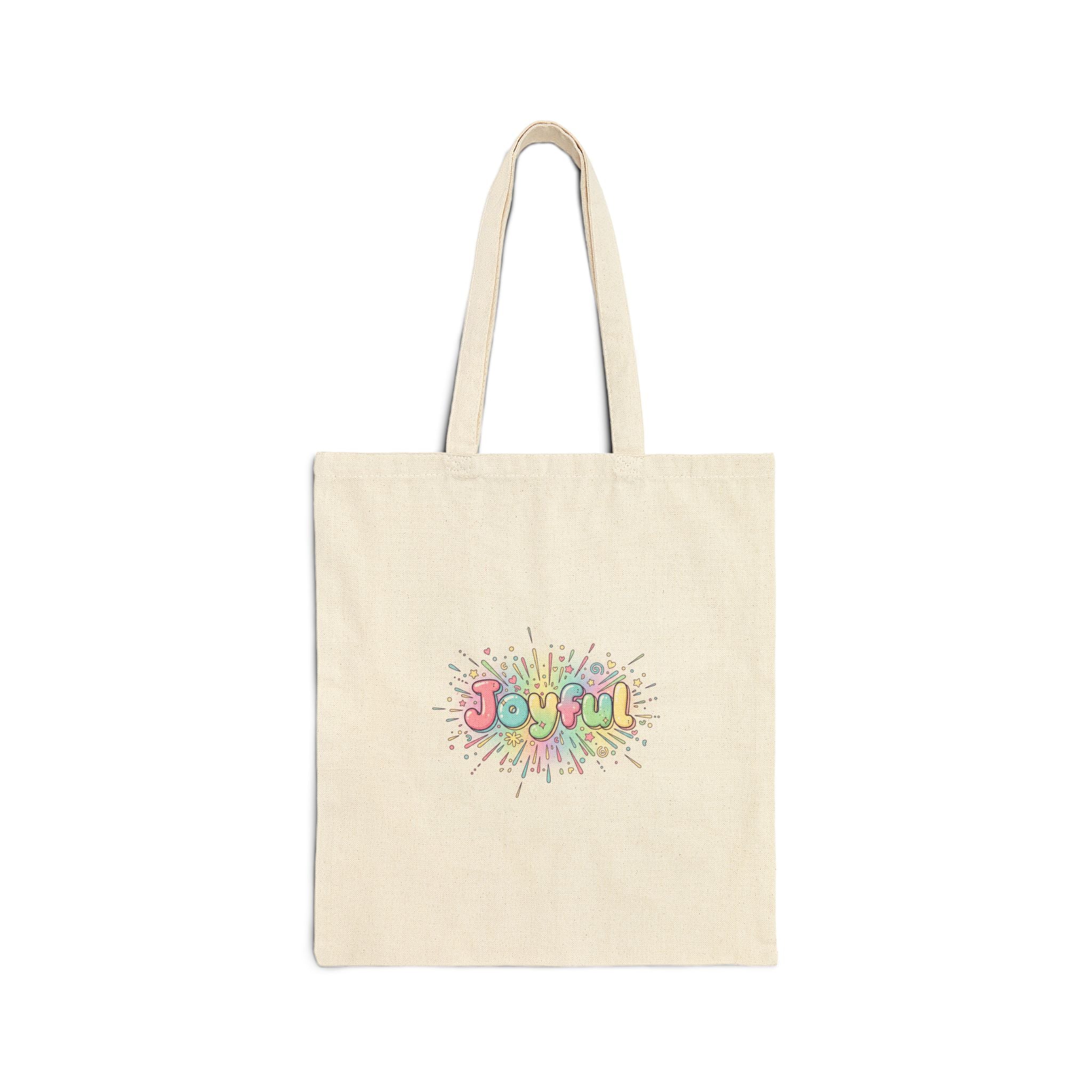 Joyful bubble letters Tote | chaotic cute typography, 90s aesthetic