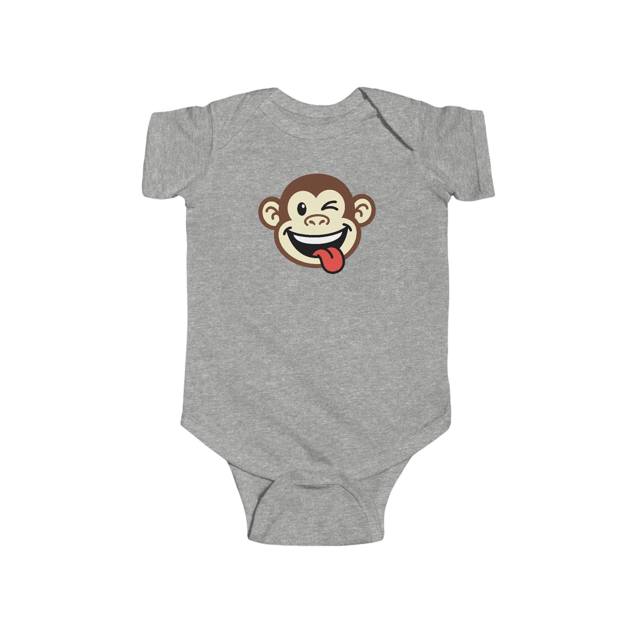 Cheeky Monkey Infant Bodysuit – Cute Tongue-Out Monkey Baby Onesie