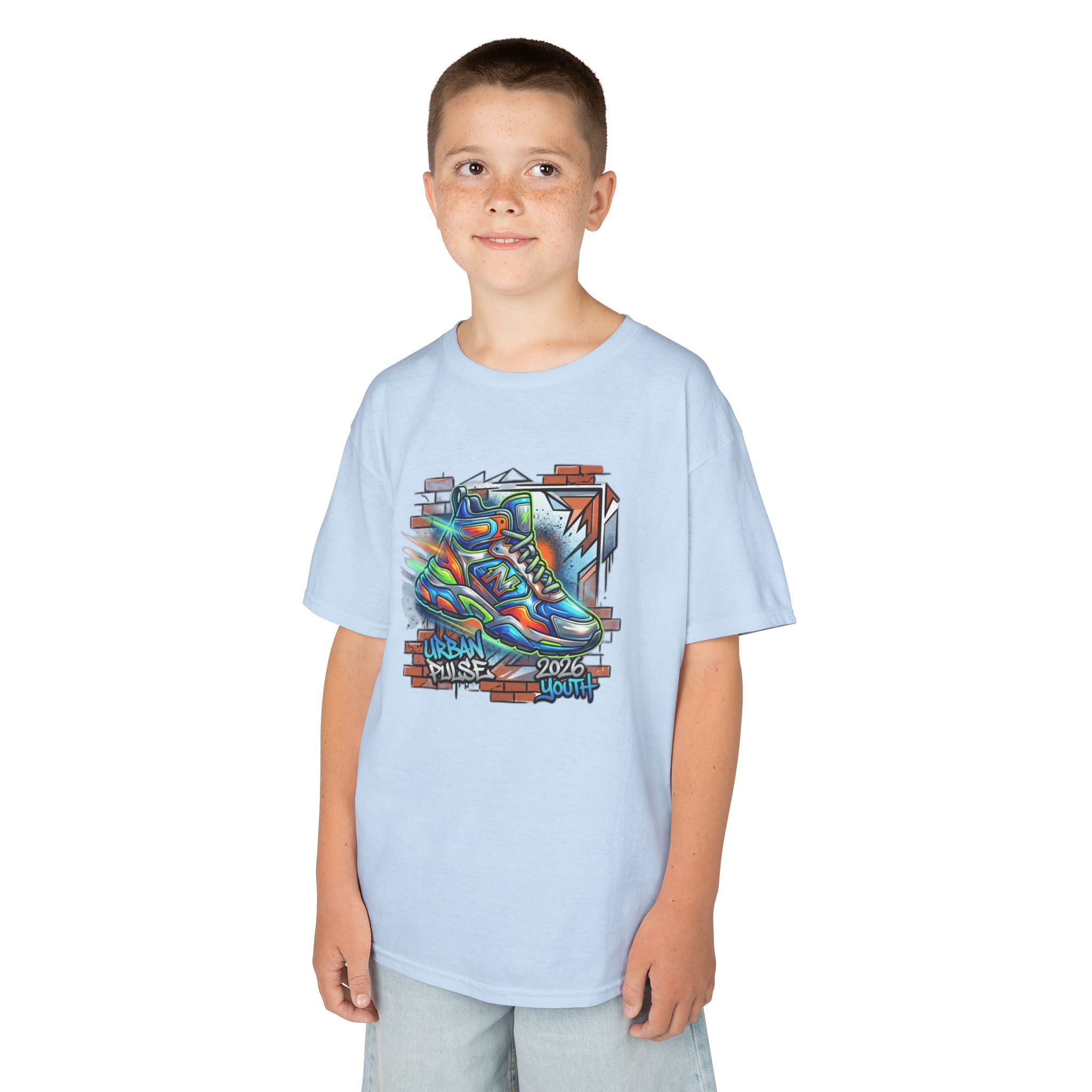 Kids Urban Trainer Tee — Graffiti Street Sneaker Design - 100% Cotton