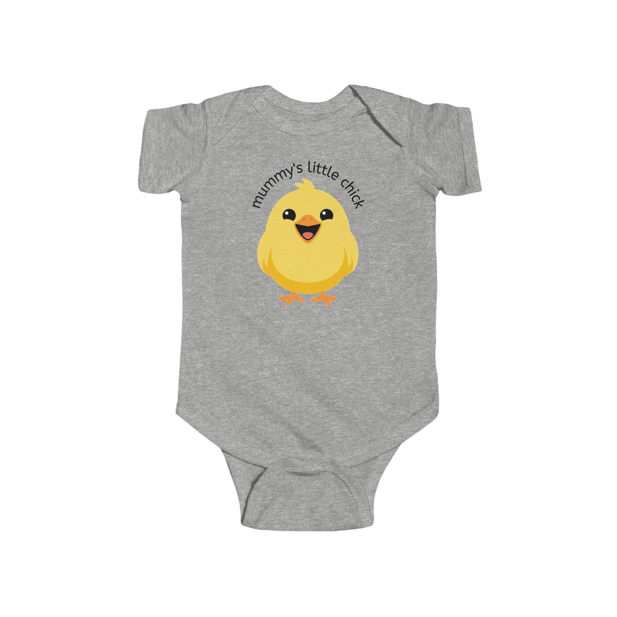 Infant Bodysuit - "Mummy's Little Chick" Cute Yellow Chick Baby Onesie - 100% Cotton