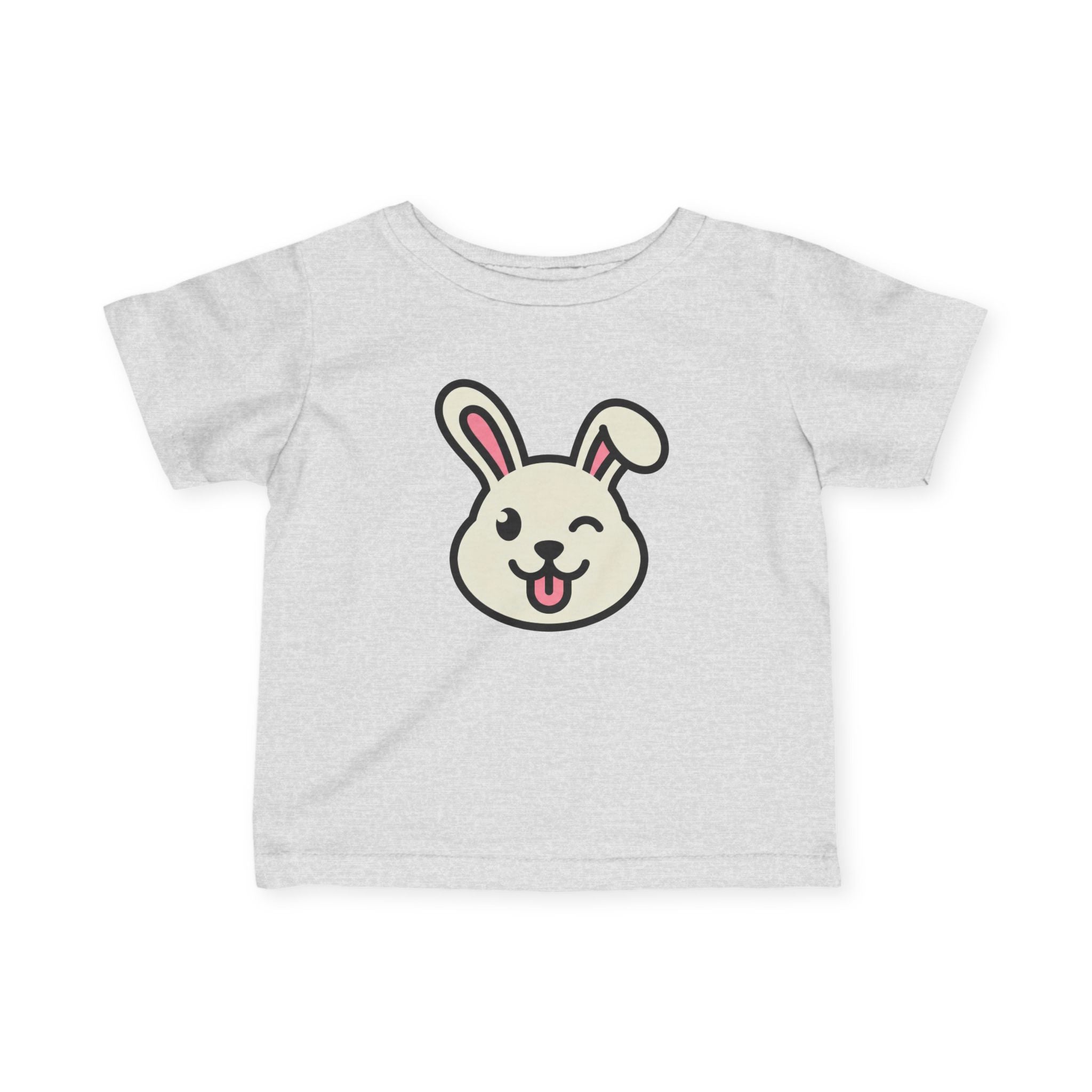 Cute Winking Bunny Infant Tee - Baby Graphic T Shirt - 100% Cotton