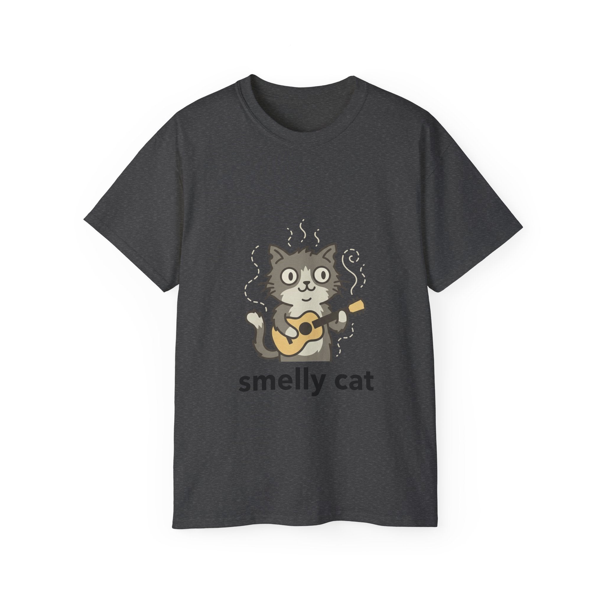 Smelly Cat Guitar Cat T-Shirt - Funny Friends Parody Tee for Fans - 100% Cotton