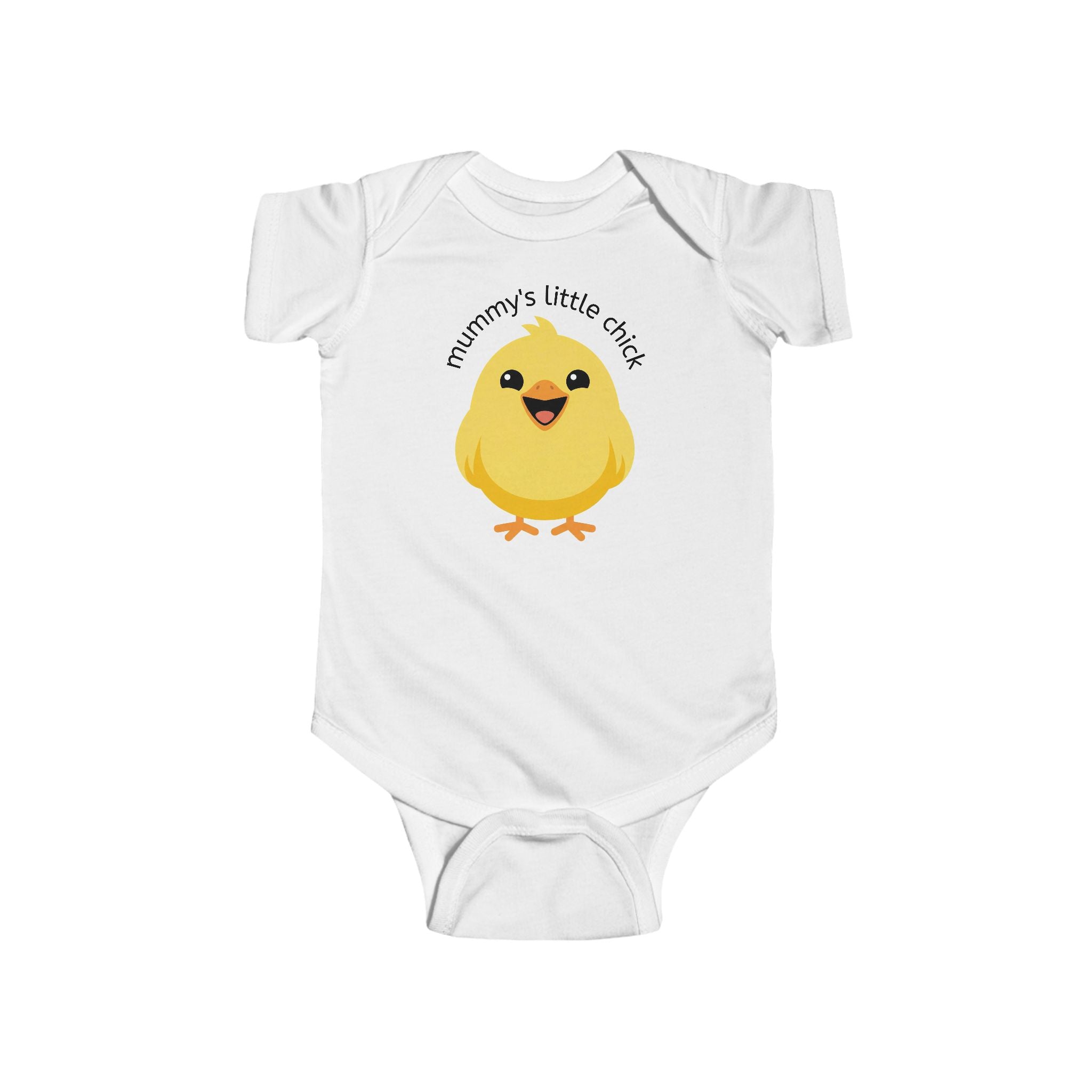Infant Bodysuit - "Mummy's Little Chick" Cute Yellow Chick Baby Onesie - 100% Cotton