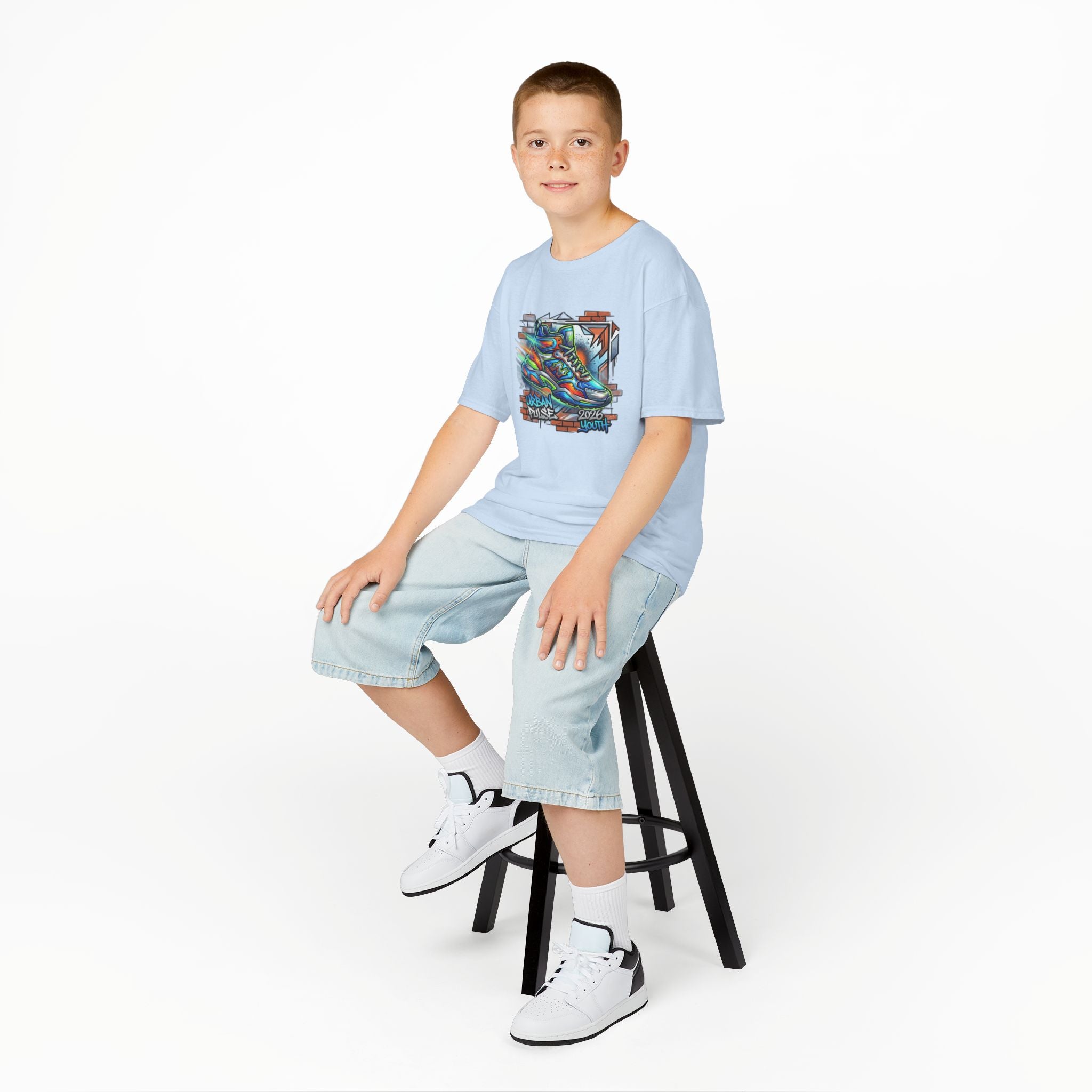 Kids Urban Trainer Tee — Graffiti Street Sneaker Design - 100% Cotton
