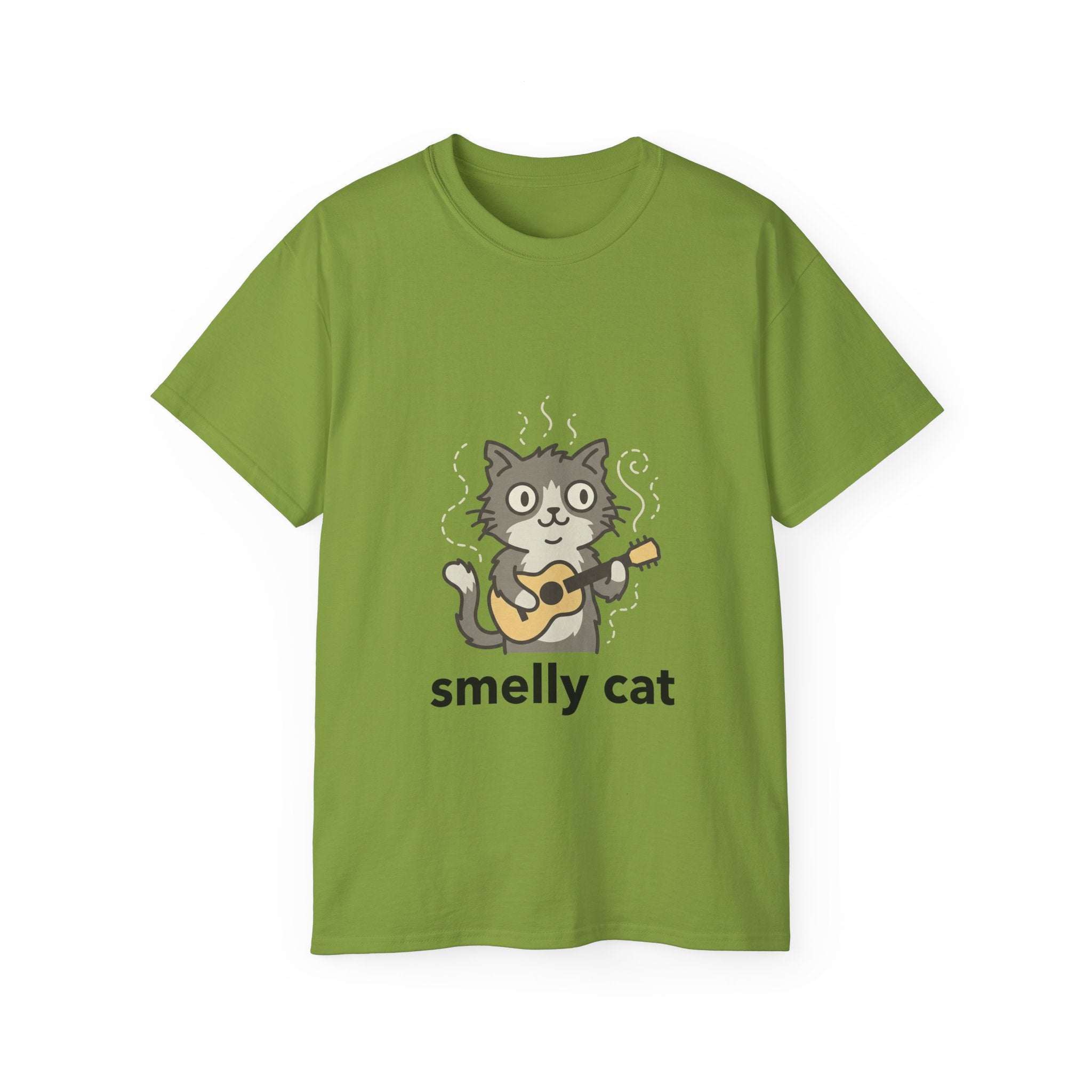 Smelly Cat Guitar Cat T-Shirt - Funny Friends Parody Tee for Fans - 100% Cotton