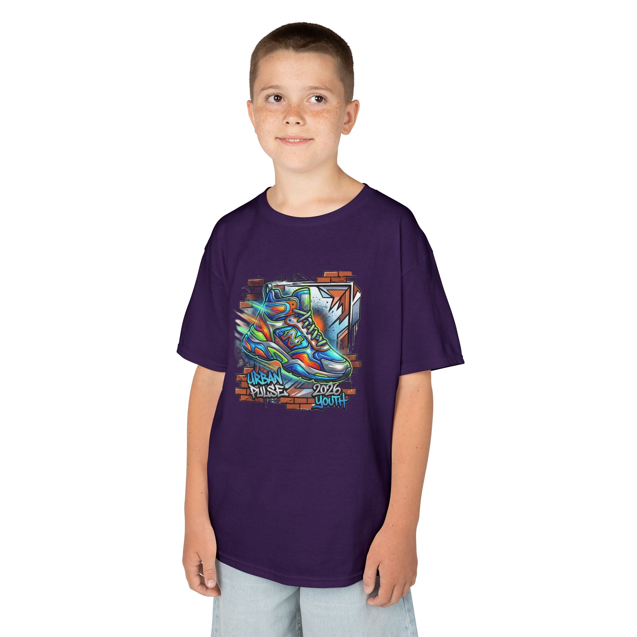 Kids Urban Trainer Tee — Graffiti Street Sneaker Design - 100% Cotton