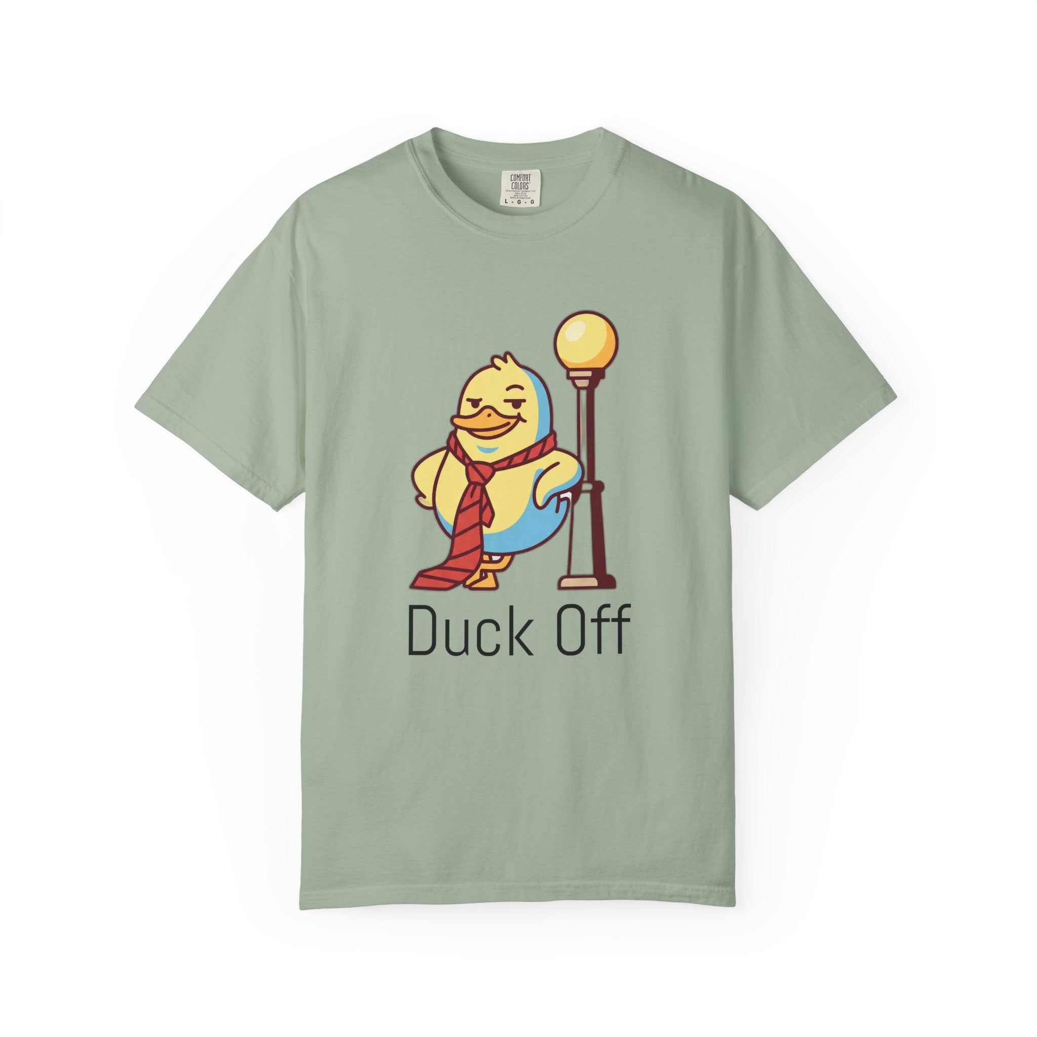 Duck Off T-Shirt — Kawaii Cheeky Duck in Red Tie - 100% Cotton