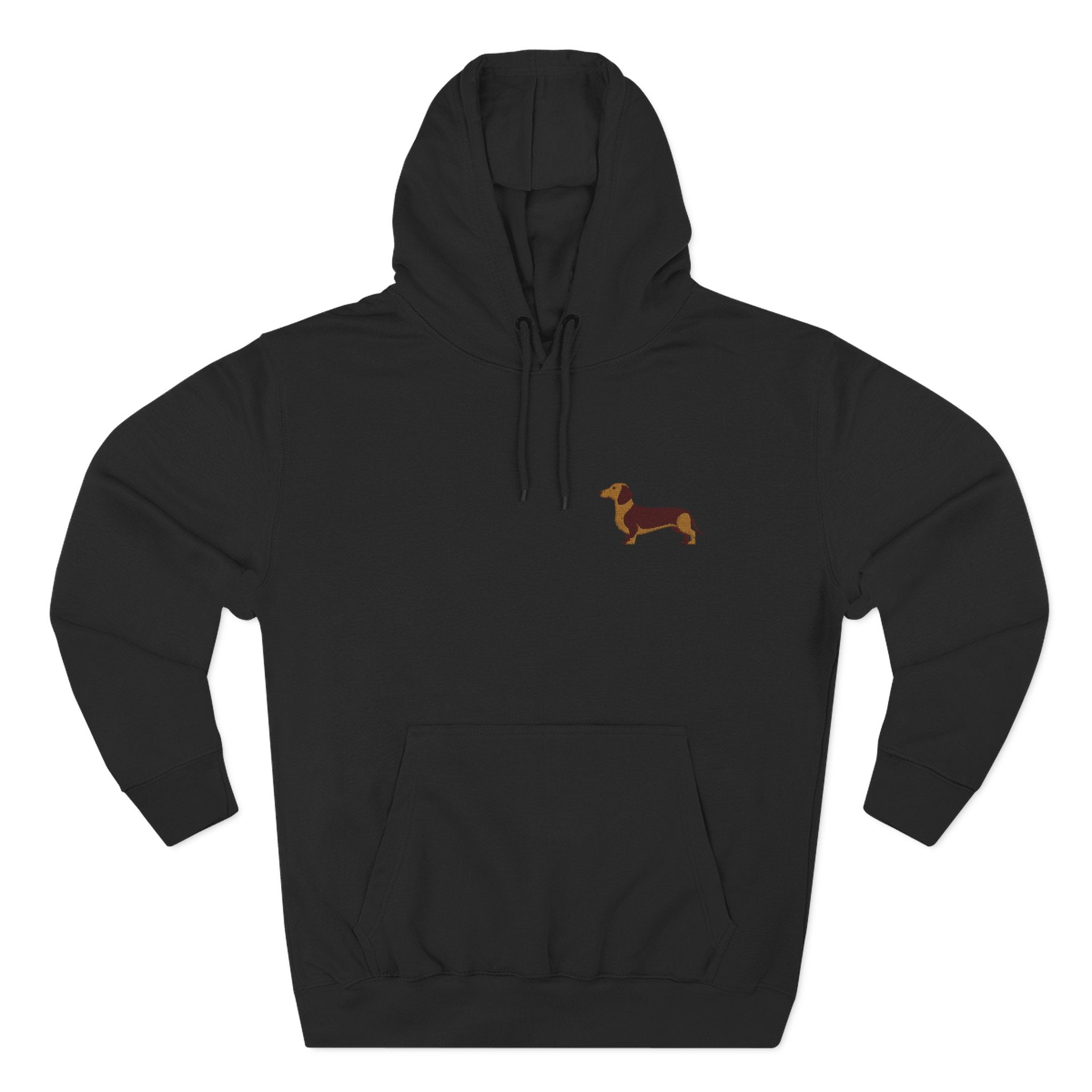 Dachshund Embroidered Hoodie — Minimal Cute Wiener Sauasage Dog Pullover